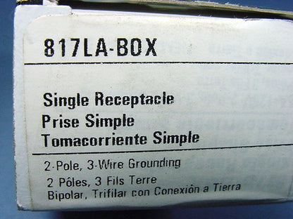Cooper 817LA Lt Almond 15A Single Outlet Straight Blade Receptacle Commercial
