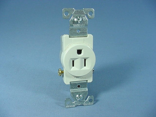 Cooper 817LA Lt Almond 15A Single Outlet Straight Blade Receptacle Commercial