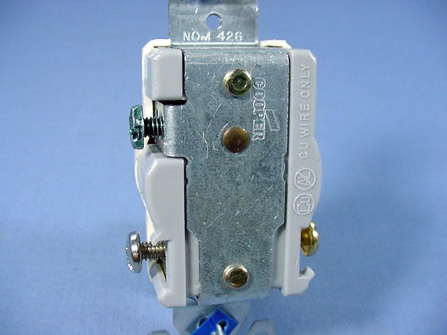 Cooper 817LA Lt Almond 15A Single Outlet Straight Blade Receptacle Commercial
