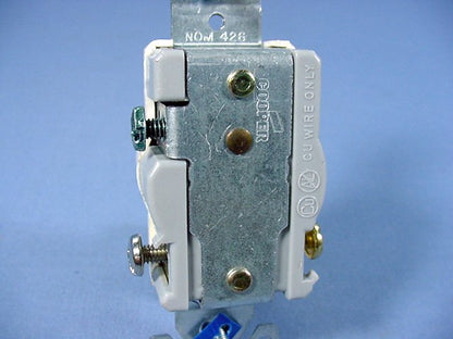 Cooper 817LA Lt Almond 15A Single Outlet Straight Blade Receptacle Commercial
