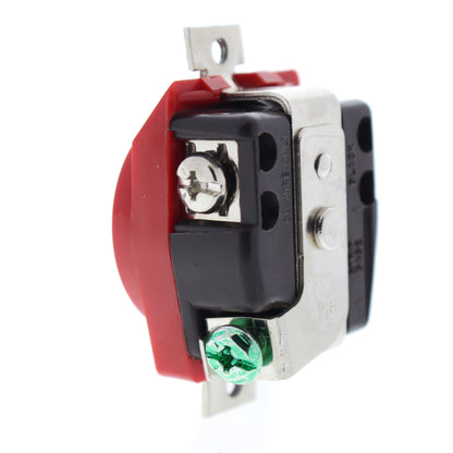 Cooper 8310MRD Red Hospital Straight Blade Single Outlet 5-20R 20A Short Strap
