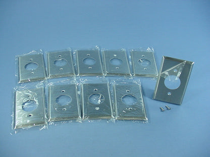 Cooper 93091 Stainless Steel 1.40" Single Receptacle Outlet Wallplates 10pk