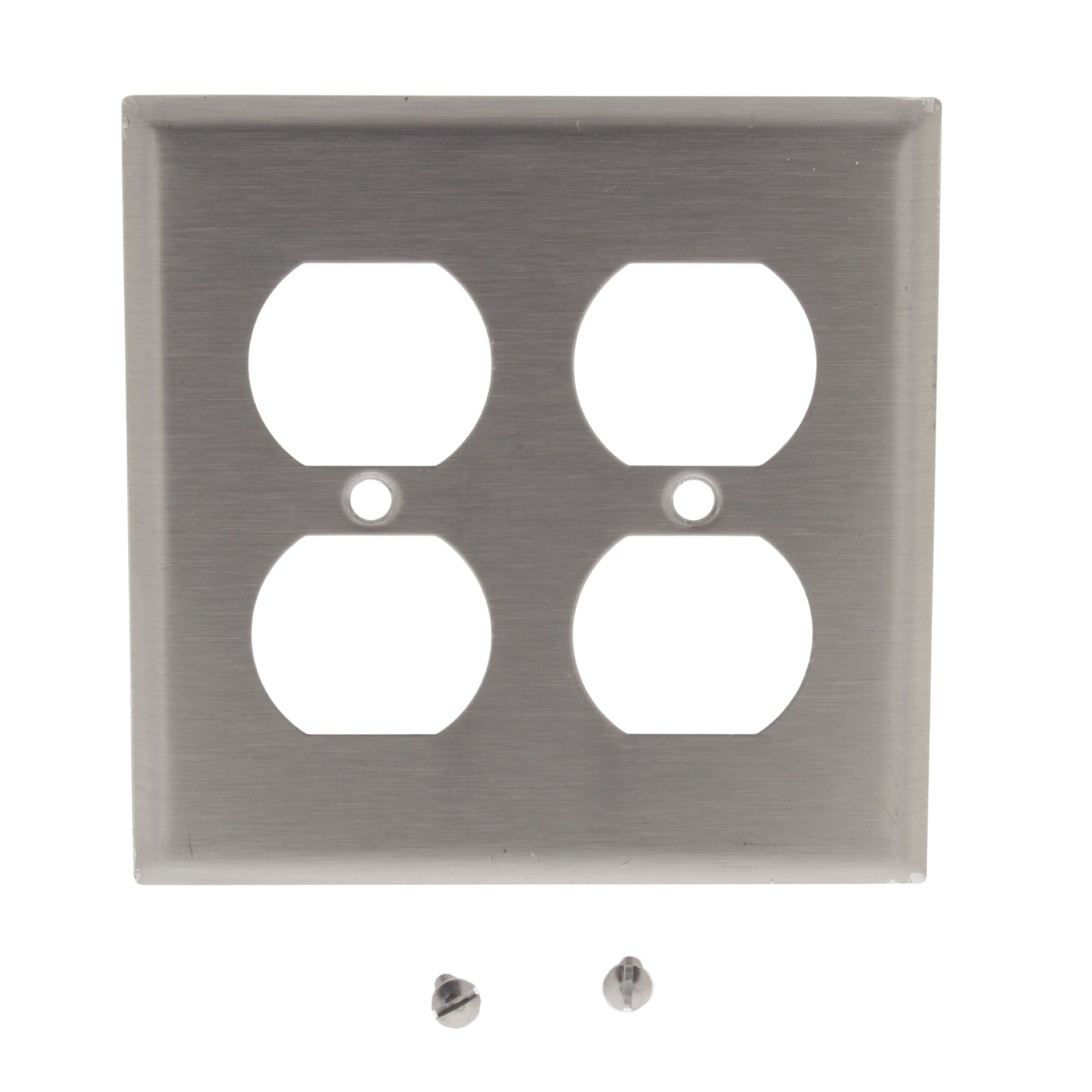 Cooper 93102 Stainless Steel Duplex Receptacle 2-Gang Wallplate Outlet Cover