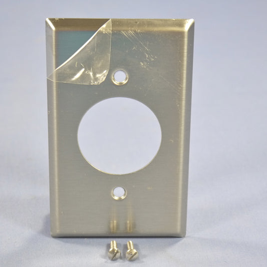 Cooper 93111 Stainless Steel 1-Gang 1.60" Receptacle Wallplate Outlet Cover