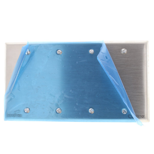 Cooper 93154CU Copper 4-Gang Blank CuVerro Antimicrobial Wallplate Box Mount
