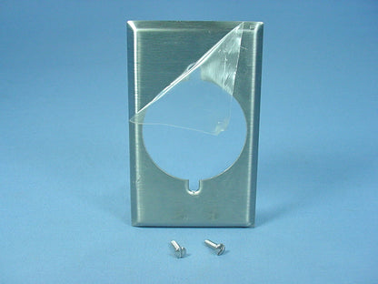 Cooper 93221 Stainless Steel 2.156" Receptacle Outlet 1-Gang Wallplate Cover