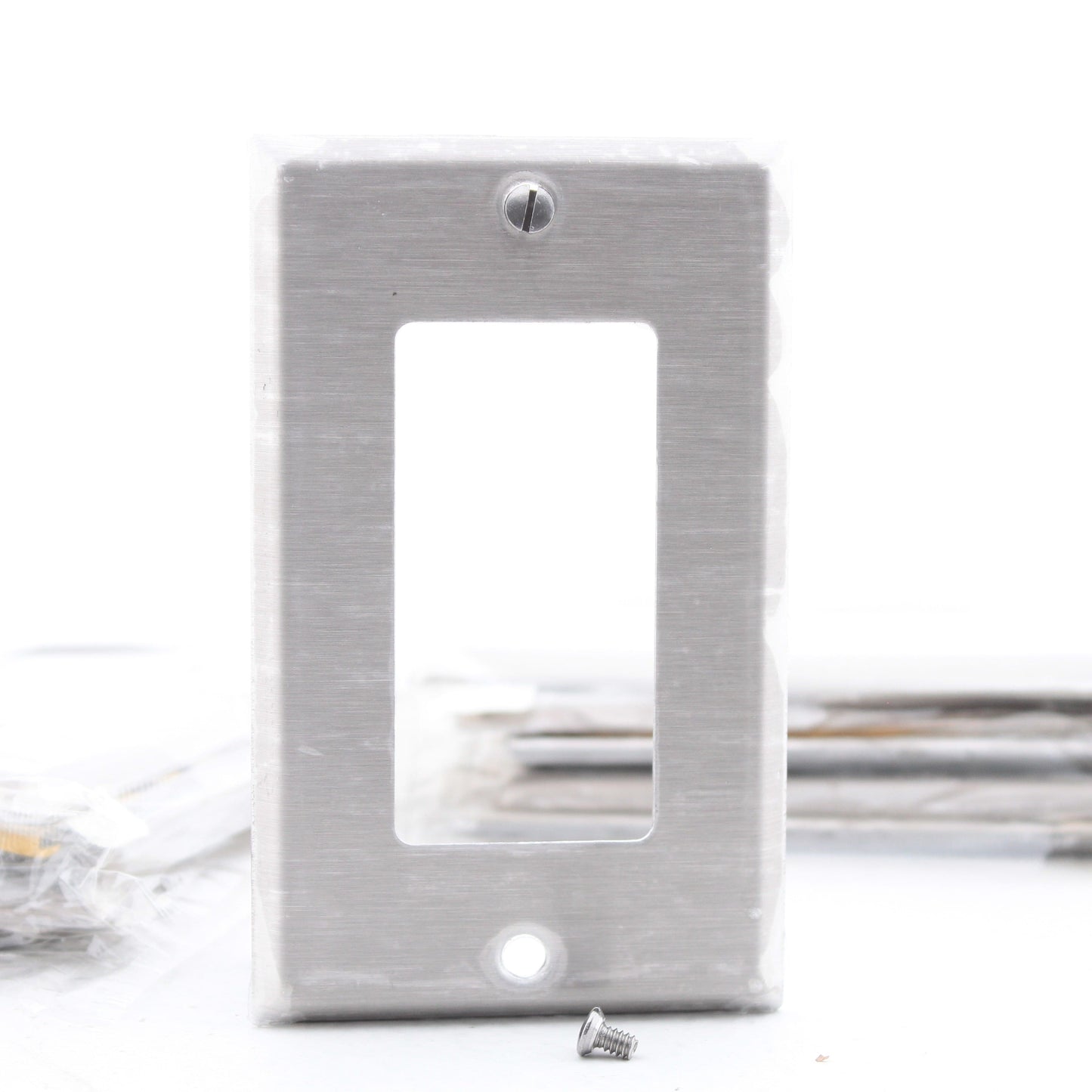 Cooper 93401 Non-Magnetic Stainless Steel GFCI Decorator Wallplate Covers 10pcs