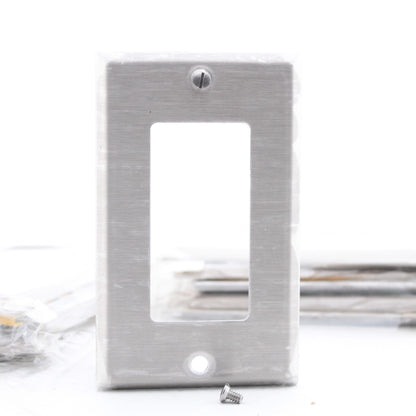 Cooper 93401 Non-Magnetic Stainless Steel GFCI Decorator Wallplate Covers 10pcs