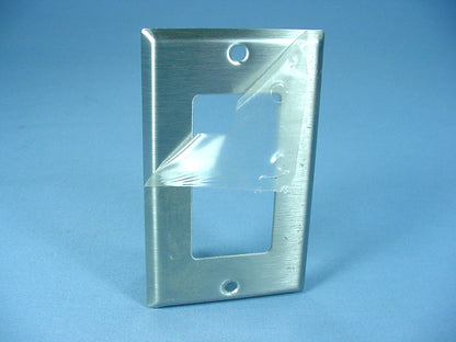 Cooper Non-Magnetic Stainless Steel 1G Decorator Wallplate Cover Gfci Gfi 93401