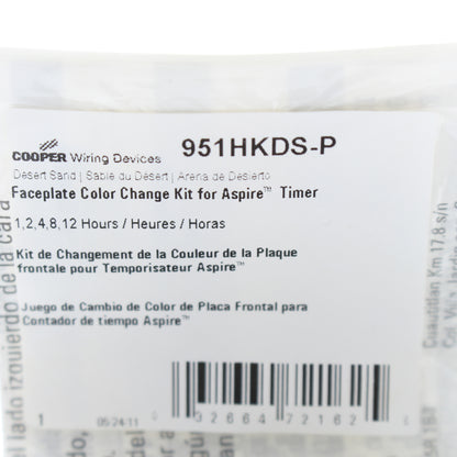 Cooper Aspire Desert Sand Color Change Kit for 1,2,4,8,12 Hour Timer 951HKDS-P