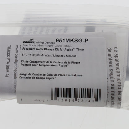 Cooper Aspire Silver Granite Color Change Kit For 5, 10, 15, 30, 60 Minutes
