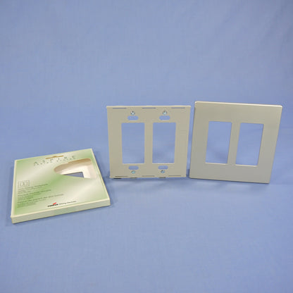 Cooper 9522SG Silver Granite 2-Gang Unbreakable Decorator Nylon Wallplate Cover