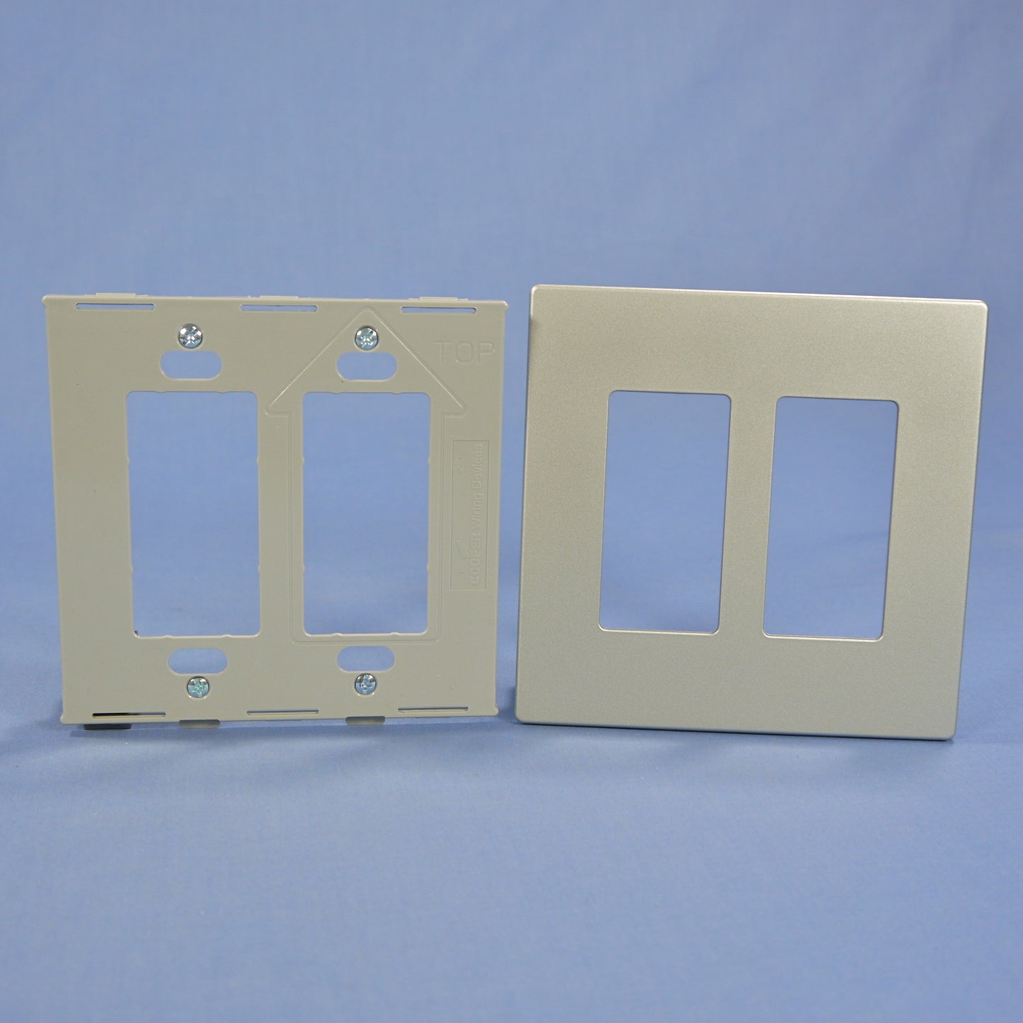 Cooper 9522SG Silver Granite 2-Gang Unbreakable Decorator Nylon Wallplate Cover