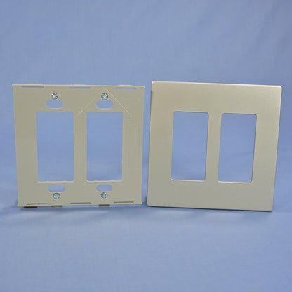Cooper 9522SG Silver Granite 2-Gang Unbreakable Decorator Nylon Wallplate Cover