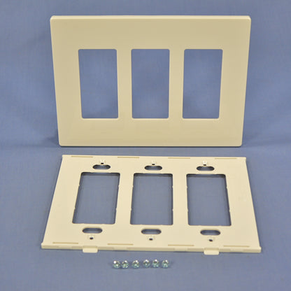 Cooper 9523DS Desert Sand 3-Gang Unbreakable Decorator GFCI GFI Wallplate Cover
