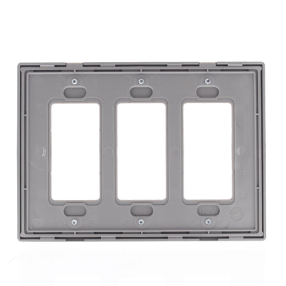Cooper 9523SG Silver Granite 3-Gang Decorator Unbreakable Nylon Wallplate Cover