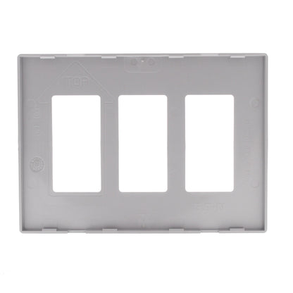 Cooper 9523SG Silver Granite 3-Gang Decorator Unbreakable Nylon Wallplate Cover