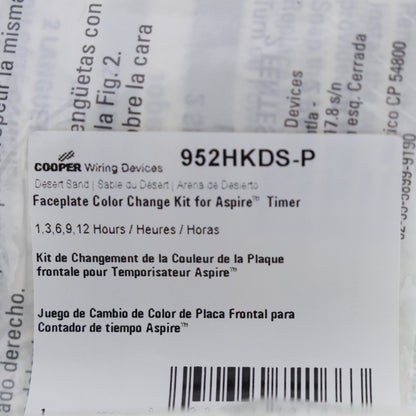 Cooper Aspire Desert Sand Color Change Kit for 1,3,6,9,12 Hour Timer 952HKDS-P