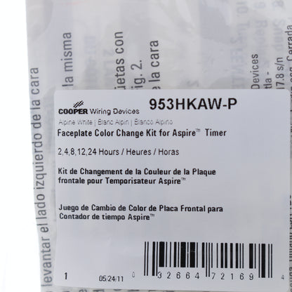 Cooper Aspire Alpine White Color Change Kit for 2,4,8,12,24 Hour Timer 953HKAW-P