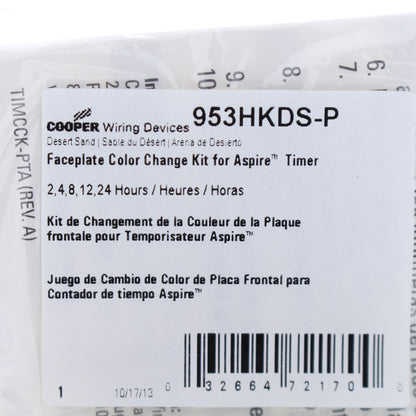 Cooper Aspire Desert Sand Color Change Kit for 2,4,8,12,24 Hour Timer 953HKDS-P