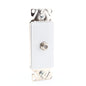 Cooper Aspire 9547WS White Satin (Pale Gray) Coax Cable CATV Video Jack Insert