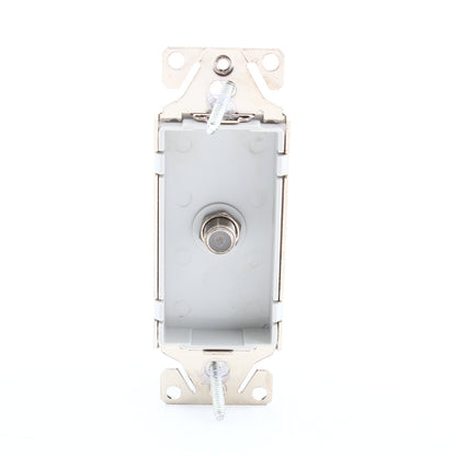 Cooper Aspire 9547WS White Satin (Pale Gray) Coax Cable CATV Video Jack Insert