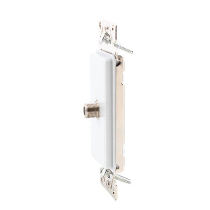 Cooper Aspire 9547WS White Satin (Pale Gray) Coax Cable CATV Video Jack Insert