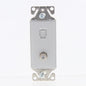 Cooper Aspire 9549-4WS White Satin (Pale Gray)  Phone/Coaxial Cable Combo Jack