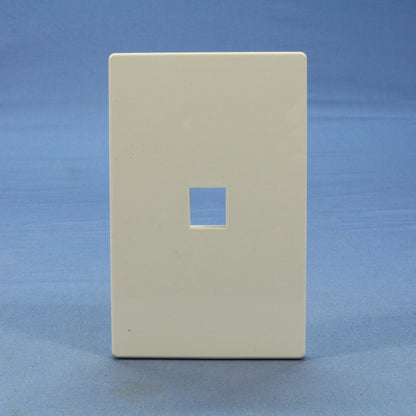 Cooper 9550WS White Satin Pale Gray 1-Gang 1-Port Nylon Mid-Size Wallplate Cover