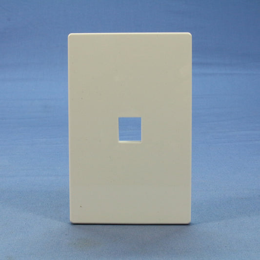Cooper 9550WS White Satin Pale Gray 1-Gang 1-Port Nylon Mid-Size Wallplate Cover