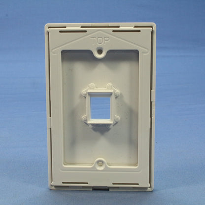 Cooper 9550WS White Satin Pale Gray 1-Gang 1-Port Nylon Mid-Size Wallplate Cover
