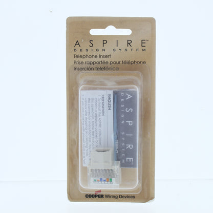 Cooper Aspire Desert Sand RJ12 Cat3 Snap-In Modular Voice Jack 6-Position 9556DS