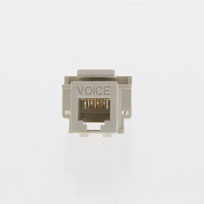 Cooper Aspire Desert Sand RJ12 Cat3 Snap-In Modular Voice Jack 6-Position 9556DS
