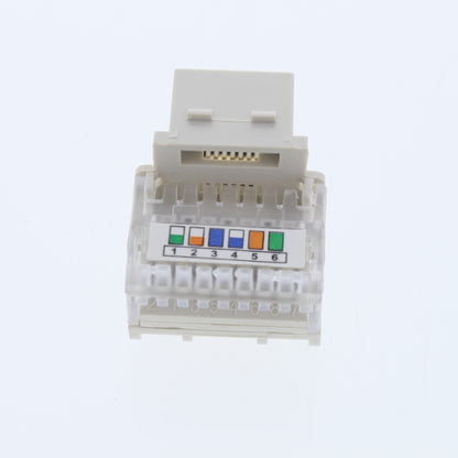 Cooper Aspire Desert Sand RJ12 Cat3 Snap-In Modular Voice Jack 6-Position 9556DS