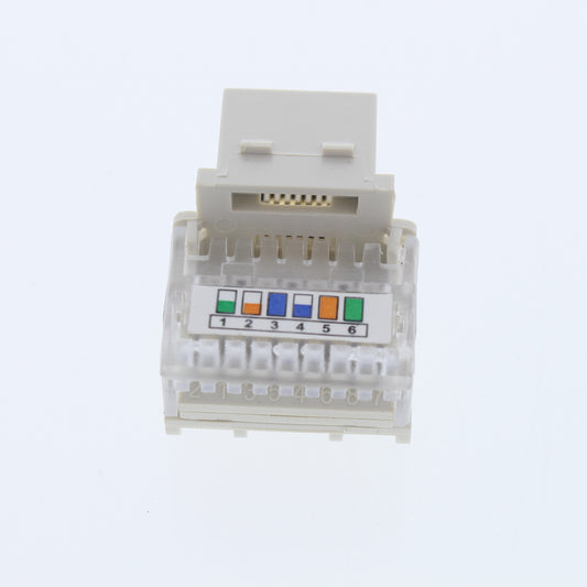 Cooper Aspire Desert Sand RJ12 Cat3 Snap-In Modular Voice Jack 6-Position 9556DS