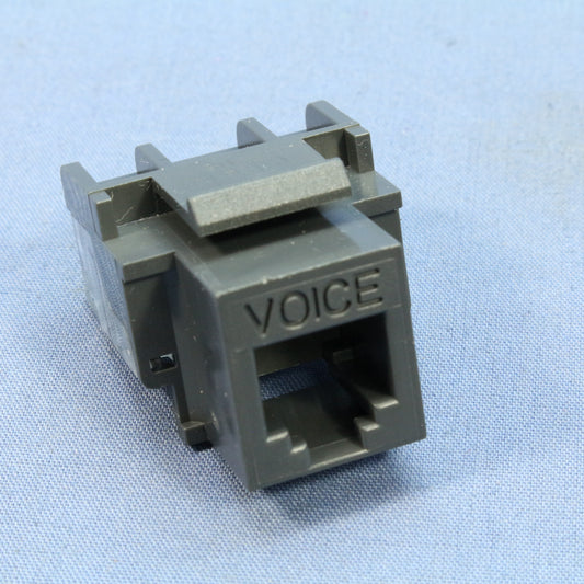 Cooper Aspire Silver Granite Cat3 Snap-In Modular Voice Jack 6-Position 9556SG