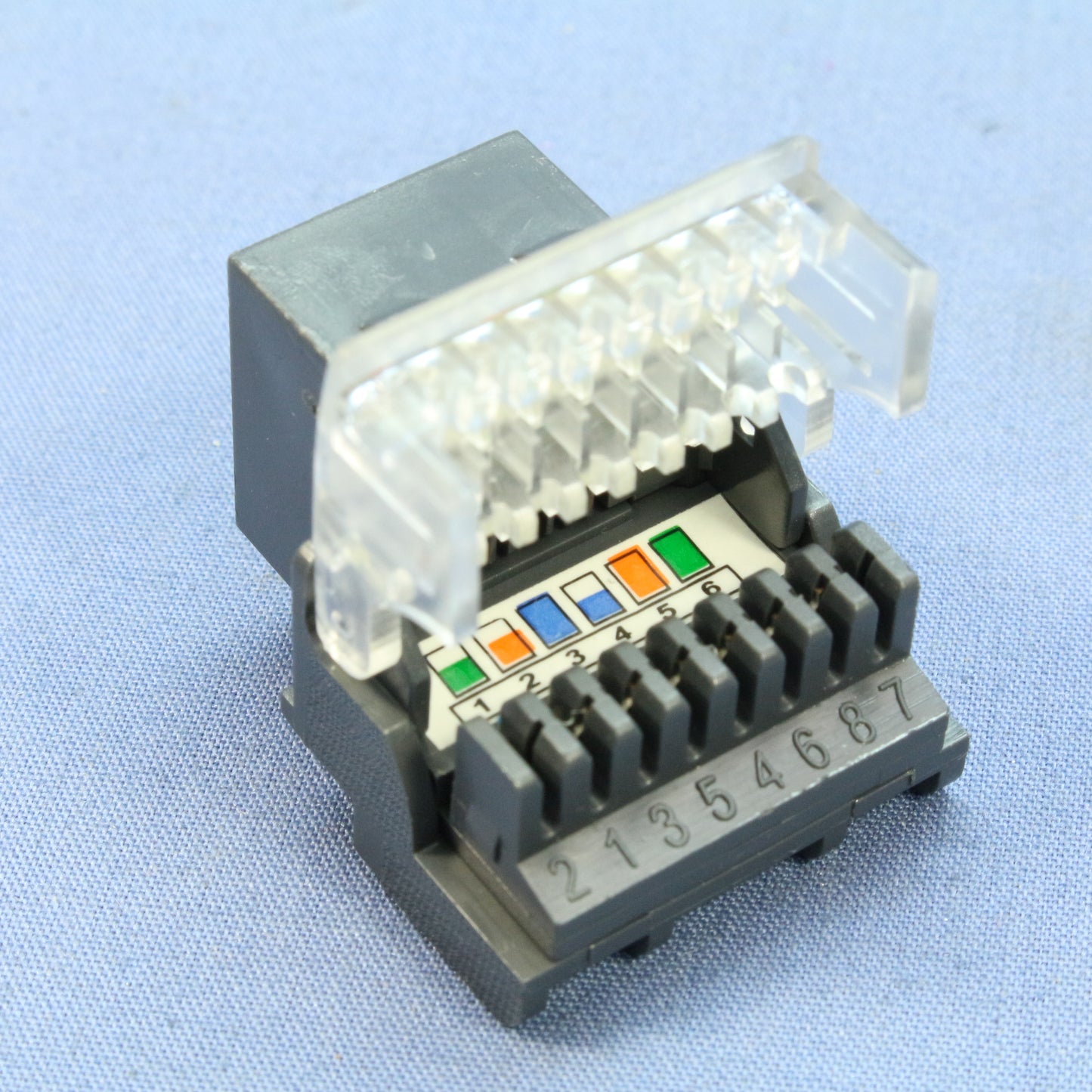 Cooper Aspire Silver Granite Cat3 Snap-In Modular Voice Jack 6-Position 9556SG
