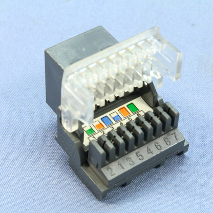 Cooper Aspire Silver Granite Cat3 Snap-In Modular Voice Jack 6-Position 9556SG