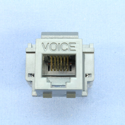 Cooper Aspire Silver Granite Cat3 Snap-In Modular Voice Jack 6-Position 9556SG