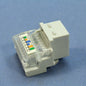 Cooper Aspire White Satin (Pale Gray) Cat3 Modular Voice Jack 6-Position 9556WS