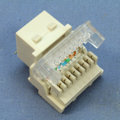 10 Cooper Aspire Desert Sand Cat5e Snap-In Modular Jacks 110 Style 8-Position