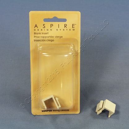 Cooper Aspire 9558DS Desert Sand Blank Modular Cover Port Filler Inserts 2-Pack