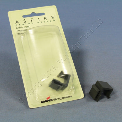 Cooper Aspire 9558SG Silver Granite Blank Modular Wallplate 1-Port Fillers 2pcs