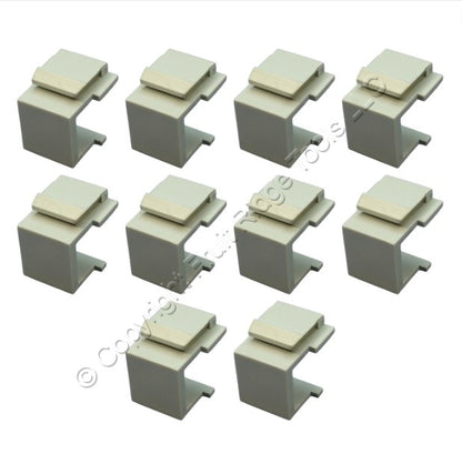 Cooper 9558WS White Satin Pale Gray Blank Insert Data Wallplate Dust Cover 10pcs