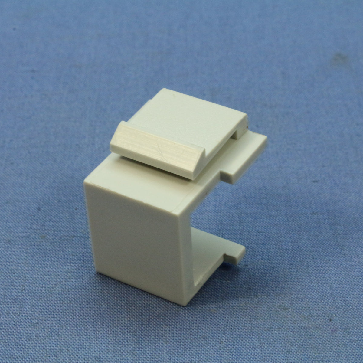 Cooper 9558WS Aspire White Satin Pale Gray Blank Wallplate Port Filler Insert