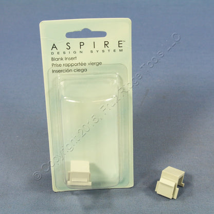 Cooper 9558WS White Satin Pale Gray Blank Insert Data Wallplate Dust Cover 2pcs