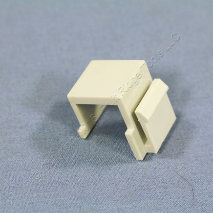 Cooper 9558WS White Satin Pale Gray Blank Insert Data Wallplate Dust Cover 2pcs