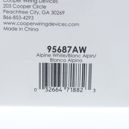 95687AW White Aspire Alpine 1-Pole/3Way Slide Fluorescent Dimmer Mark 10 8A 277V