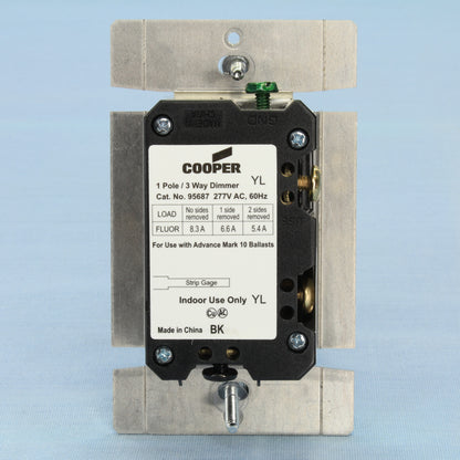 Aspire Silver Granite 1-Pole/3-Way Fluorescent Slide Dimmer 277V Mark 10 95687SG