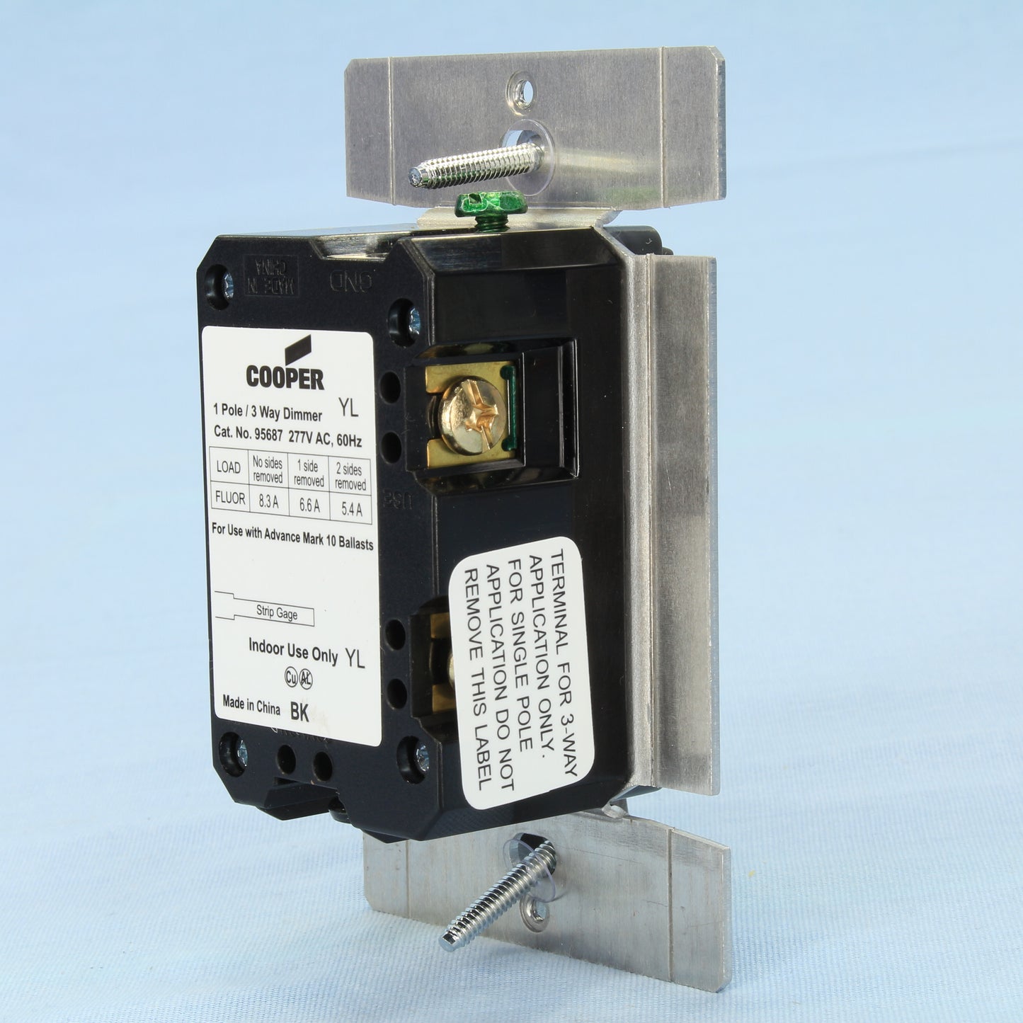 Aspire Silver Granite 1-Pole/3-Way Fluorescent Slide Dimmer 277V Mark 10 95687SG